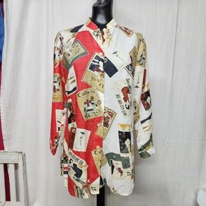 Citron Santa Monica 100% Ramie Blouse NWOT